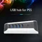 For PS5 USB Hub 1 to 5 USB Splitter Expander Hub with 5 USB2.0 + 1 Type-C Ports High Speed USB Adapter for PlayStation 5 Console