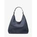 Michael Kors Nolita Large Suede Hobo Shoulder Bag Blue One Size