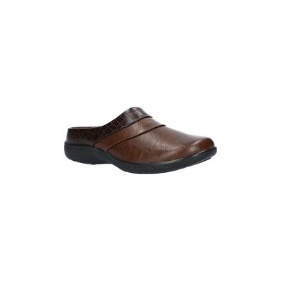 Wide Width Women's Swing Slide by Easy Street in Tan Brown Croco (Size 12 W)