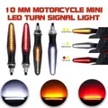 Indicatori di direzione per moto 12V Luci a LED Bianco Rosso Ambra Indicatori di flusso Luce anteriore posteriore Lampeggiatore Lampeggiante per Dirt Bike Sport