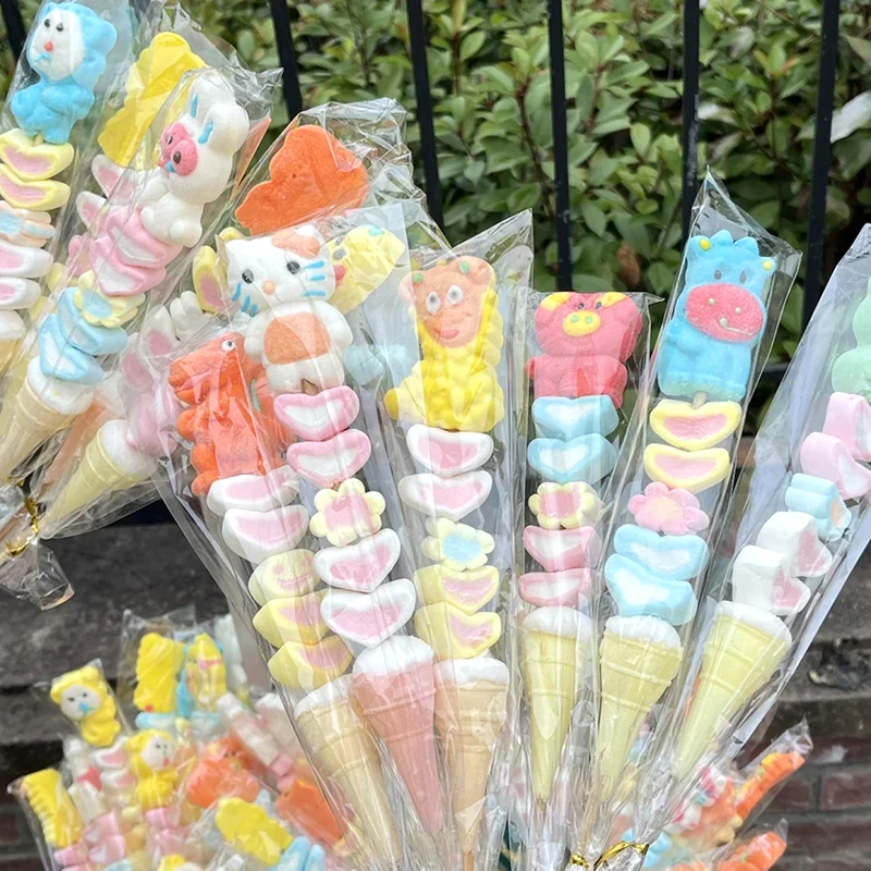 50 Stück transparente lange Süßigkeiten Tasche Hochzeit begünstigt Süßigkeiten Lutscher Geschenk verpackung Zellophan Taschen für Weihnachten Geburtstags feier Dekor Image