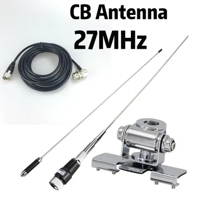 CB Antenna 27MHz CB Radio Antenna PL259 Male Compatible Midland/Uniden/Midland/Maxon Vehicle Car Truck Mobile Radio for AT-6666
