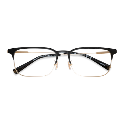 Unisex s rectangle Matte Black Gold Metal Prescription eyeglasses - Eyebuydirect s Coach HC5121
