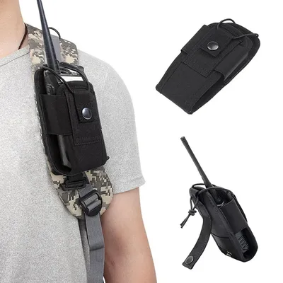 Tactical Walkie-Talkie Bag Radio Case Intercom Universal Pouch for Duty Belt Radio Holster Tactical