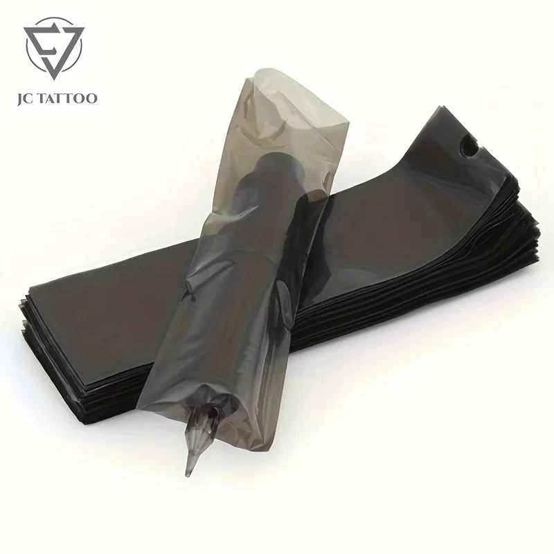 Einweg Patrone Tattoo Maschine Abdeckungen Hülse Schwarz Kunststoff Stift Taschen Tattoo Stift Ärmeln für Tattoo Maschine Clip Stift Liefert Image