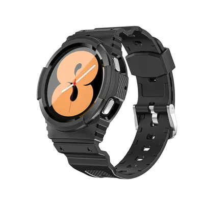 Kohlefaserband für Samsung Galaxy Watch 4 44 mm 40 mm TPU Robustes Gehäuse + Armband Correa Galaxy Image