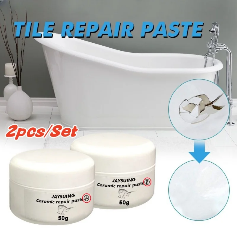 2 teile/satz Weiß Porzellan Reparatur Kit Keramik Reparatur Paste Fliesen Badewanne Wc Waschbecken Dusche Kits Chip Riss Loch Kratzer Fix klebstoff