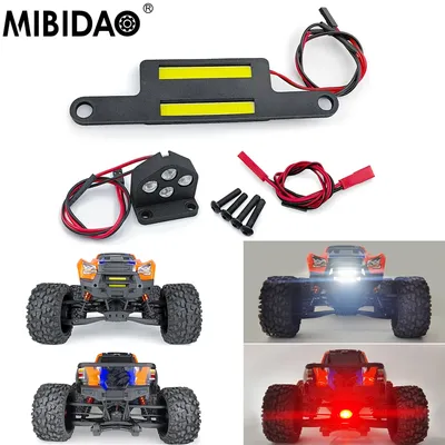 MIBIDAO Front & Rear LED Lights Kit Spotlight Headlight Taillight Lamp For 1/5 X-MAXX 6S 8S RC Car