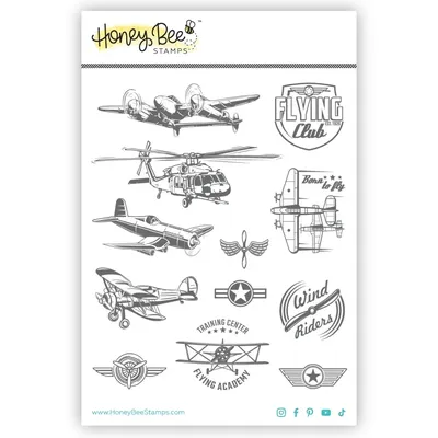 Born To Fly Plane Clear Stamps Cutting Dies for New June 2024 Scrapbooking Paper Making Bee Frame