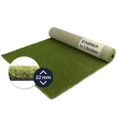 Kunstrasen "Kunstrasen MIAMI", grün, B:400cm H:22mm L:50cm, Polyethylen (PE), Polypropylen (PP), PRIMAFLOR-IDEEN IN TEXTIL, Teppiche, natürliche Optik, wasserdurchlässig, für Balkon, Terrasse & Garten Image