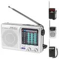 Radio esterna SW/AM/FM Radio digitale Stereo Antenna telescopica a batteria ricevitore Radio Full Band con altoparlante Jack da 3.5mm