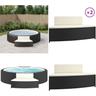 Bancs de spa avec coussins 2 pcs noir résine tressée - banc de spa - bancs de spa - Home & Living