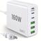 TEMU Usb C Fast Charger Block: 160w Gan Charger 6 Port Pd Charging Station Brick For All Ipad Iphone Series - Wall Charger Power Adapter For Galaxy Note - Laptop Charger For Macbook Air Pro