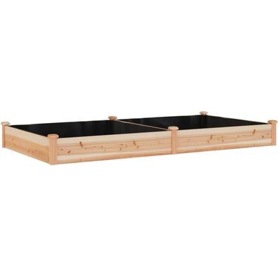 Hochbeet mit Einsatz 240x120x25 cm Massivholz Tanne - Vidaxl Image