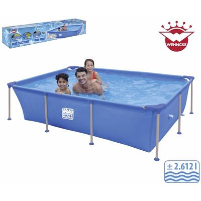 Happy People - Wehncke Stahlrahmenpool 258 x 179 x 66 cm Blau Swimmingpool Pool Image