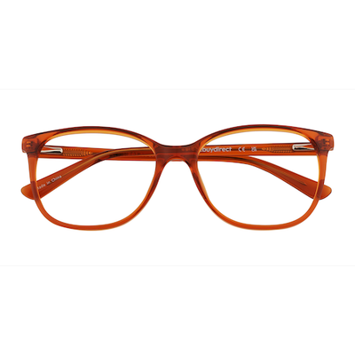 Female s horn Clear Orange Plastic Prescription eyeglasses - Eyebuydirect s Kieran