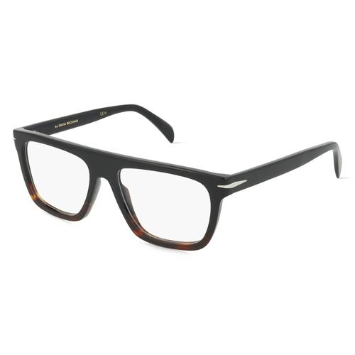 David Beckham DB 7096 Herren-Brille inkl. Gläser Vollrand Eckig Acetat-Gestell 53mm/16mm/145mm, schwarz