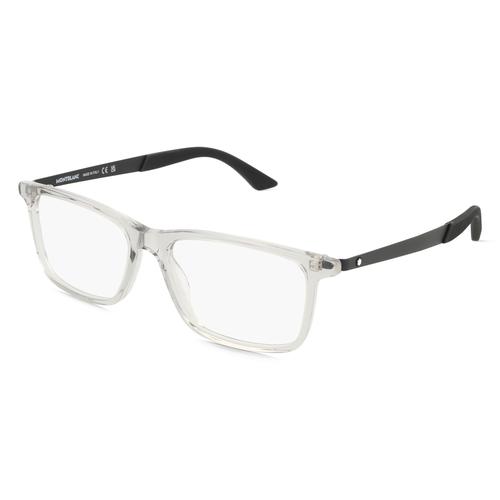 Montblanc MB0333O EXTREME Herren-Brille inkl. Gläser Vollrand Eckig Recycled Acetat-Gestell 55mm/17mm/150mm, grau