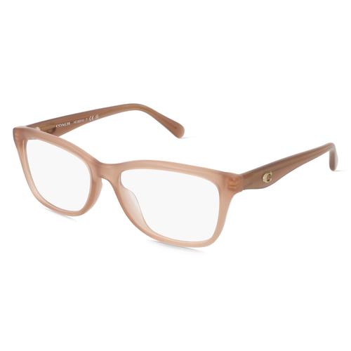 Coach 0HC6231U Damen-Brille inkl. Gläser Vollrand Eckig Acetat-Gestell 54mm/16mm/140mm, braun