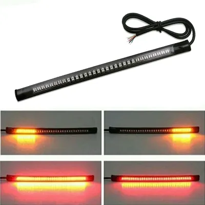 Motorcycle 48 LED Light Bar Flexible Strip Tail Turn Signal Tail Rear Brake Stop Bulb Lamp Brake