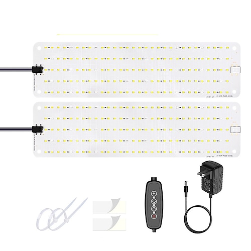 LED-Pflanzenpanel-Licht, ultradünn, Vollspektrum, dimmbar, Timer, Pflanzenlichter unter dem Schrank, Wachstumslampe für Zimmerpflanzen, Rack Image