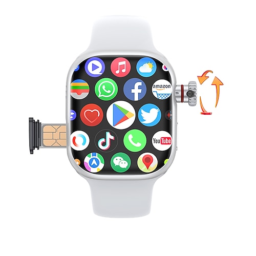 iMosi S9 Smartwatch 2,06 Zoll 4G LTE Cellular Smartwatch Telefon 4G Schrittzähler Anruf Erinnerungen Herzfrequenzmonitor Frauen Männer GPS Freisprechanrufe wasserdicht IP 67 41mm Uhrengehäuse Image