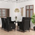 Vidaxl - Set da Pranzo da Giardino 7 pz con Cuscini Nero