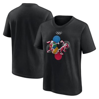 The Olympic Collection x Looney Tunes T-Shirt mit Grafik „Fencing Circles“ – Schwarz – Junior Image