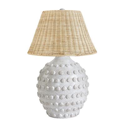 Greer Textured Table Lamp with Shade - Wicker Natural - Ballard Designs