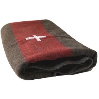 U.S. Spec Swiss Blanket Pack of 10 Tweed W/Red Stripe/White Cross SSB10PK