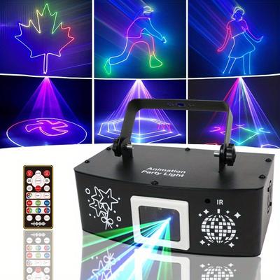 TEMU 1pc 1000mw Beam Projection Lights, Dmx-512 Dj Stage Lights Sound Activity Party Light Perfect Parties Lamp With Remote, Wedding Ballroom Nightclub Atmosphere Decoration, Christmas Black Friday