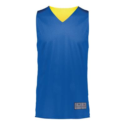 Augusta Sportswear 162 Youth Tricot Mesh Reversible 2.0 Jersey in Royal/Gold size XS | Polyester