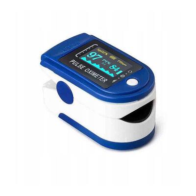 Fingerclip-Pulsoximeter Fingeroximeter (blau).