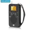 Portable Radio Mini AM FM Weather Radio Pocket Radio Player LCD Screen Digital Alarm Clock Radio
