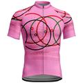 Per uomo Maglia da Ciclismo Geometrico Manica Corta Bicicletta Maglietta Maglia Top con 3 tasche posteriori Mountain Bike MTB Asciugatura Rapida Traspirante Gli sport Rosa Blu Arancione Abbigliamento