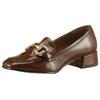 Slipper TAMARIS, Damen, Gr. 36, braun (cognac), Lacksynthetik, used, Antik-Look, modisch, Schuhe, Blockabsatz, Pumps, Halbschuh, Schlupfschuh mit modischer Zierspange