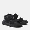 Sandale TIMBERLAND "GREYFIELD SANDAL BACKSTRAP SANDAL", Gr. 41 (9,5), schwarz (blk suede), Leder, sportlich, Schuhe