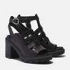 Sandale TIMBERLAND "ALLINGTON HEIGHTS FISHERMAN SANDAL", Gr. 39,5 (8,5), schwarz (blk full gra), Leder, sportlich, Schuhe