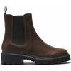 Chelseaboots TIMBERLAND "CORTINA VALLEY MID CHELSEA BOOT", Gr. 41, braun (schwarz braun), Leder, sportlich, Schuhe, Stiefelette, Winterschuhe, Ankle Boots