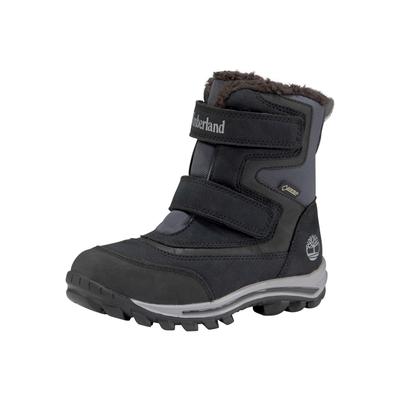 Winterboots TIMBERLAND "CHILLBERGMID HOOK & LOOP GORE-TEX SNOW BOOT", Damen, Gr. 38, schwarz (schwarz, grau), Synthetik, Leder, sportlich, Schuhe, Snowboots, Winterstiefel, Winterschuhe, gefüttert, wasserdicht Image