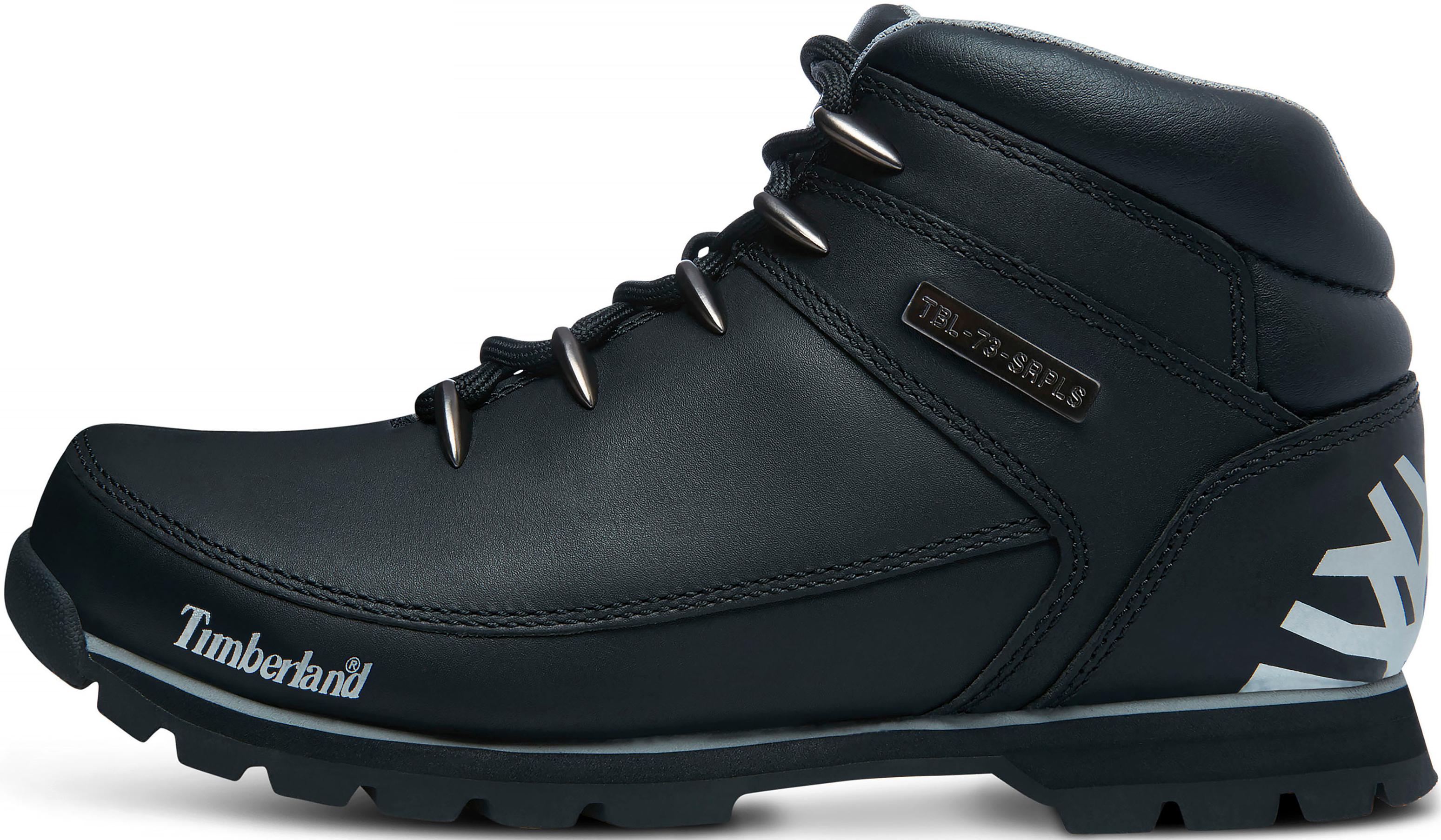 Schnürboots TIMBERLAND "EURO SPRINTMID LACE UP BOOT", Gr. 41,5, schwarz (schwarz, full, grain), Leder, Synthetik, Sportlich, Schuhe, Winterstiefel, Schnürstiefel, Winterschuhe Image