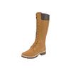 Schnürstiefel TIMBERLAND "Women's Premium 14in WP B", Damen, Gr. 38,5, gelb (wheat), Leder, sportlich, Schuhe, Winterschuhe, Winterstiefel, Winterboots, Schnürboots, wasserdicht