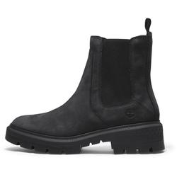Chelseaboots TIMBERLAND "CORTINA VALLEY MID CHELSEA BOOT", Gr. 41, schwarz, Leder, sportlich, Schuhe, Stiefelette, Winterschuhe, Ankle Boots