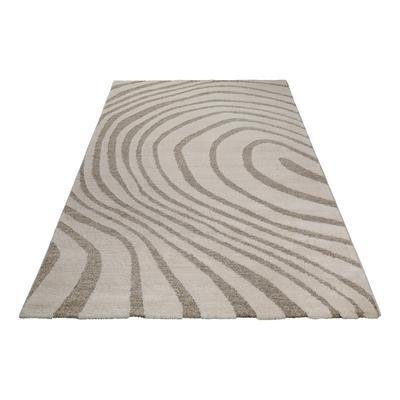 Teppich WECON HOME "Björn", beige (creme,beige), B:80cm H:18mm L:150cm, Kunstfaser, Teppiche, Gewebt, Hoch-Tief, pflegeleicht, Wellen-Muster, Scandi, Wohnzimmer Image