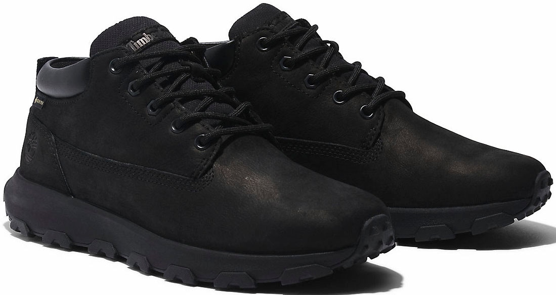 Schnürboots TIMBERLAND "WINSOR PARKMID LACE UP WATERPROOF SNEAKER", Damen, Gr. 42, schwarz, Leder, Schuhe Schnürboots, Winterstiefel, Schnürstiefel, Winterschuhe, wasserdicht