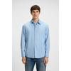 Langarmhemd BOSS ORANGE "Relegant", Herren, Gr. 4XL, N-Gr, blau (open blau460), Web, Obermaterial: 100% Baumwolle, unifarben, casual, regular fit, hoch geschlossener Ausschnitt, Langarm eingesetzt 2-Knopf-Manschette mit Knöpfen, Hemden, mit BOSS...