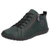 Sneaker RIEKER, Damen, Gr. 38, grün (dunkelgrün), Lederimitat, sportlich, Schuhe, Freizeitschuh, Halbschuh, Schnürschuh in bequemer Form