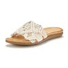 Pantolette LASCANA, Damen, Gr. 39, beige, Obermaterial: 100% Textilmaterial. Futter: 100% Textilmaterial. Decksohle: 100% Textilmaterial. Laufsohle: 100% Synthetik, unifarben, casual, Schuhe Pantolette, Mule, Sandale, offener Schuh mit modischem...