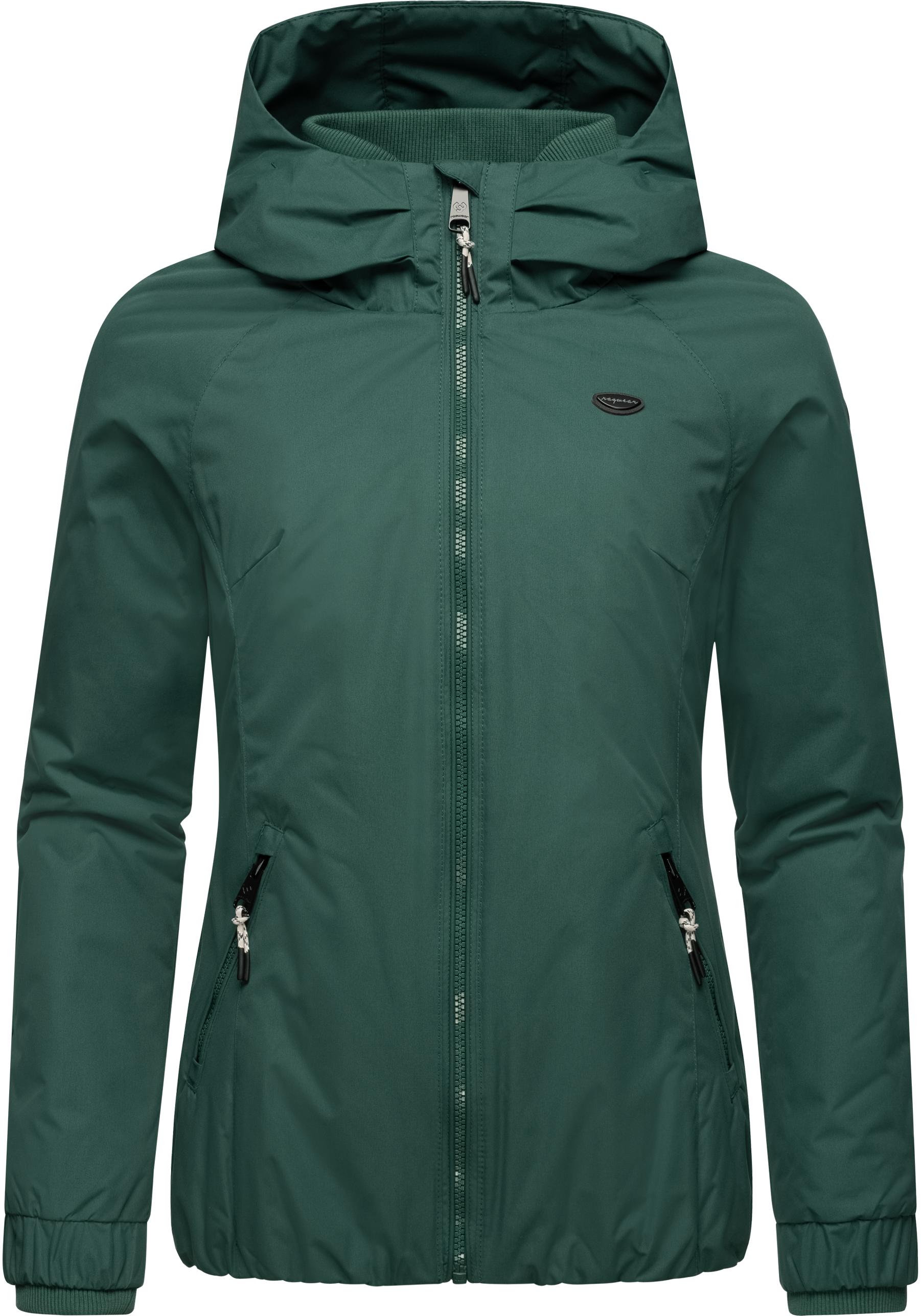 Winterjacke RAGWEAR "Dizzie Warm", Damen, Gr. M (38), grün (dunkelgrün), Obermaterial: 100% Polyester; Innenfutter: 100% Polyester; Wattierung: 100% Polyester, Basic, figurumspielend hüftbedeckend, Ärmel ohne Ärmelschlitz Rippbündchen mit Gummizug,...