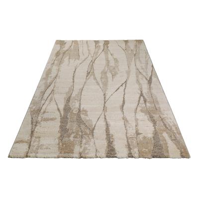 Teppich WECON HOME "Fynn", beige (creme,beige), B:160cm H:18mm L:230cm, Kunstfaser, Teppiche, Gewebt, Hoch-Tief, pflegeleicht, Natur-Design, Scandi, Wohnzimmer Image